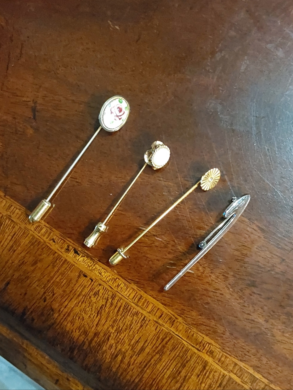 Gold Tone Floral Stick Pin Set - Women Jewelry